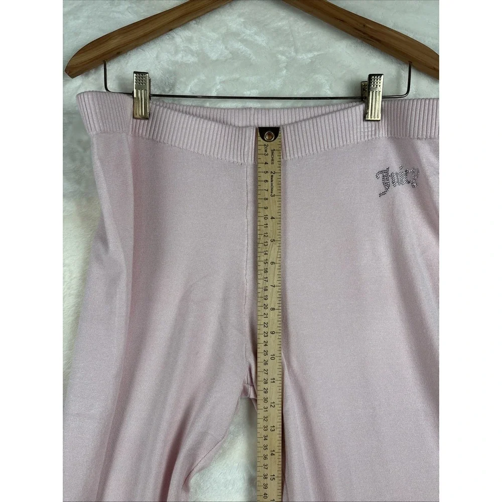 Juicy Couture Pink Knit Sweater Hoodie & Pants Set‎ Outfit Sz XL Lounge Y2k 90's